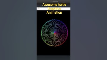 Polygon Pattern Animation in Python Turtle – Satisfying Geometric Art  #coding #python  #shorts