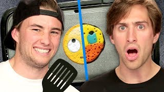 Brother vs Brother Emoji Pancake Art Challenge w/ the Funk Bros | Griddle Me This