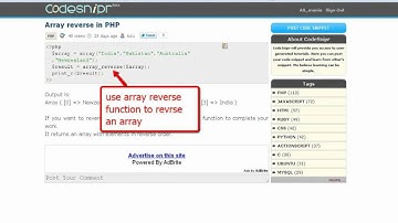 PHP Tutorial   Array Reverse