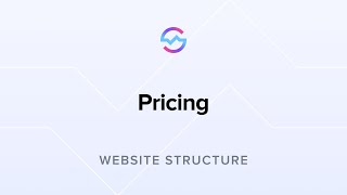 Website Structure: Pricing page