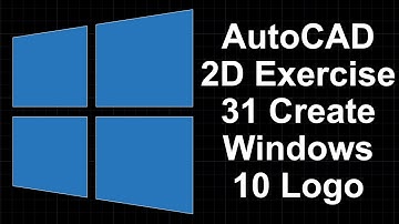 AutoCAD 2D Exercise 31 Create Windows 10 Logo