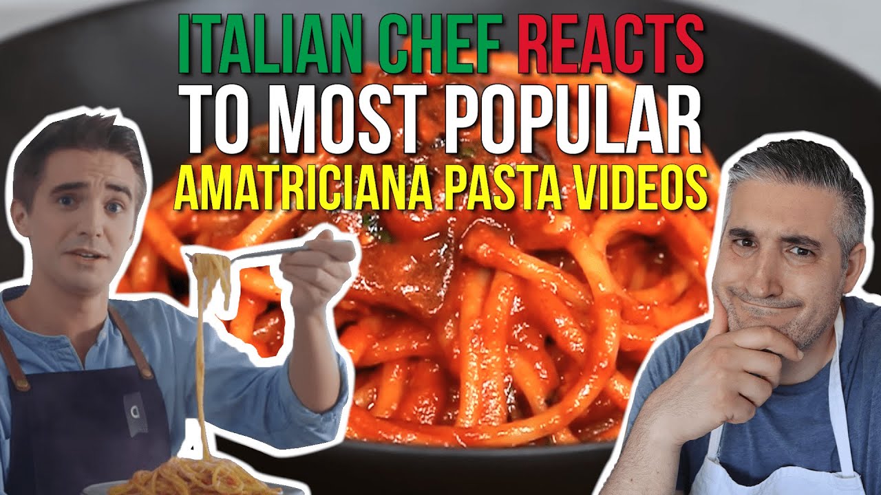 Italian Chef Reacts to Most Popular PASTA AMATRICIANA VIDEOS | Vincenzo