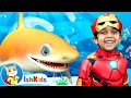 Baby shark superheroes  baby songs  nursery rhymes  ishkids baby songs