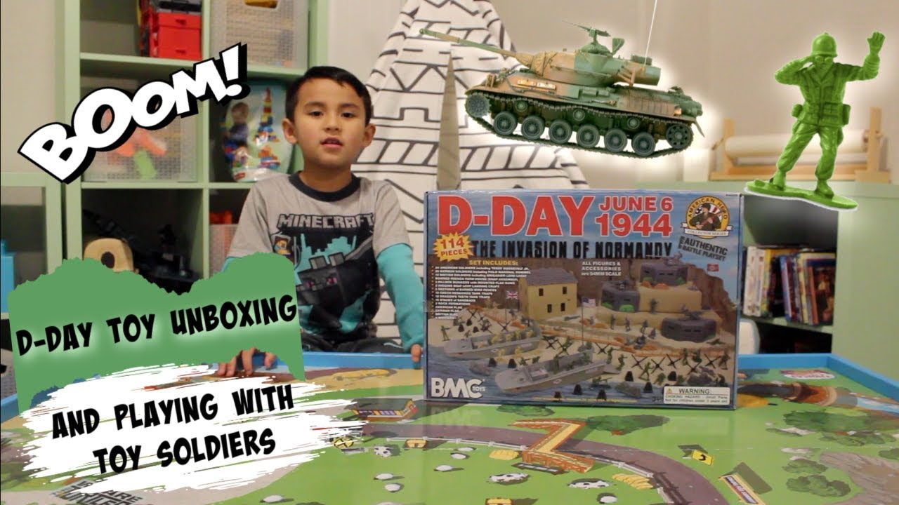 Best Army Toys DDay Toy Unboxing and Toy Soldier Pretend Play! YouTube