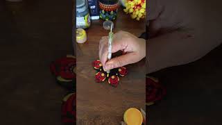 Satisfying art you’ll replay 🔁 #mandala #tealight holder #dotting art #shorts