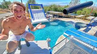 Built 2 story Water slide 60ft (Back Yard Waterpark)