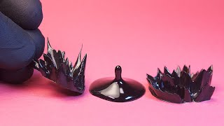 "Freezing" magnetic liquid. | DIY Ferropaste, Ferrofluid, Permanent Magnetite and Resin