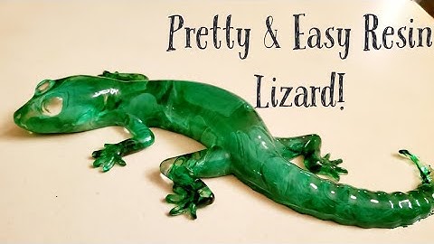 How I Made This "Glass-Like" Resin Lizard While Trying Pixiss Alcohol Ink for the First Time!