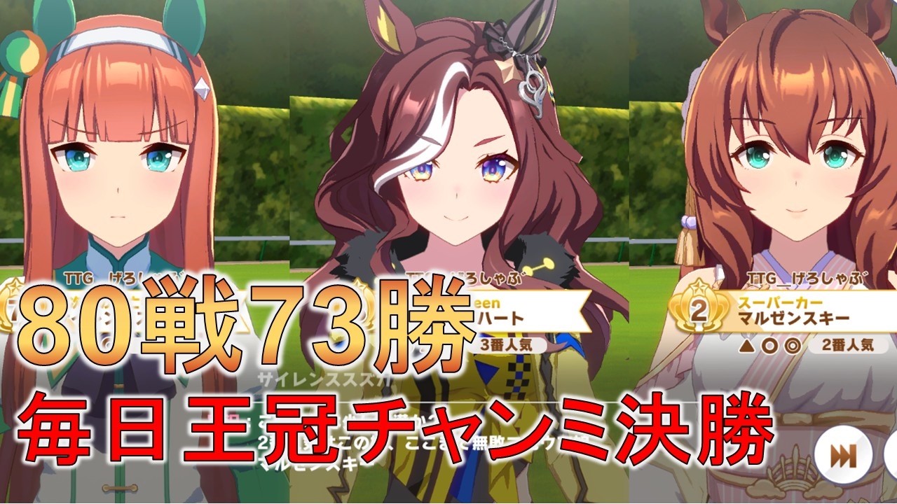 ウマ娘】毎日王冠チャンミ決勝ラウンド/正月マルゼン/サイレンススズカ