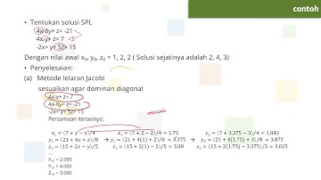 Metode Numerik Jacobi dan Gauss Seidel