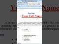 Professional CV Kaise Banaye | CV for Job Application in MS Word | Resume Banane Ka Tarika 2026