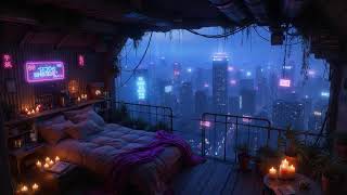 🎵 Echo Life Above the Grid | Rainy Nights and Deep Ambience in the Overworld | Sci-Fi Ambience