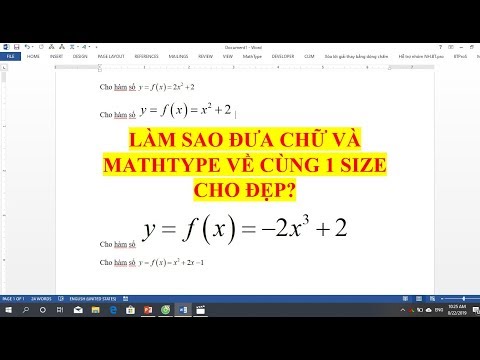 Video Hướng dẫn đồng bộ công thức mathtype về cùng 1 cỡ toàn... - YouTube