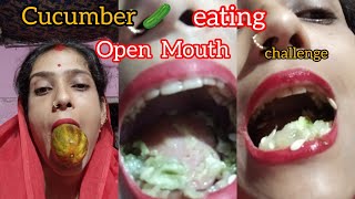 Open Mouth Challenge Cuber Eating With Zoom Camera