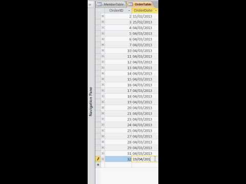Order Table - Order Id, Order Date - Tests 79 - 87