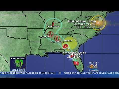 Tracking Hurricane Irma and Hurricnae Jose 9-10-17 11PM