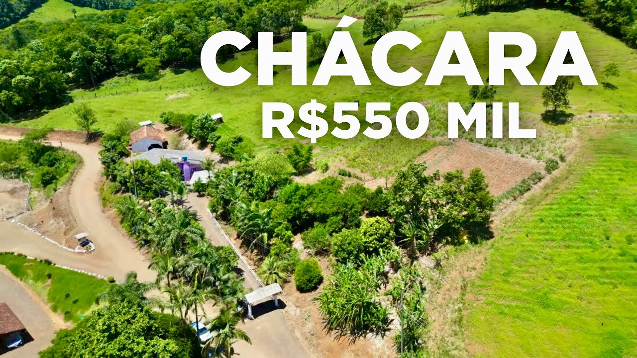 (INDISPONÍVEL) CHÁCARA A VENDA SANTA CATARINA CASA GRANDE FRUTAS NATUREZA LAVOURA R$550MIL