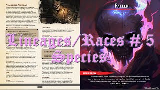 SuppleMENTALs: DM Roundtable - Ancestries/Lineages/Races/Species/Subraces #5