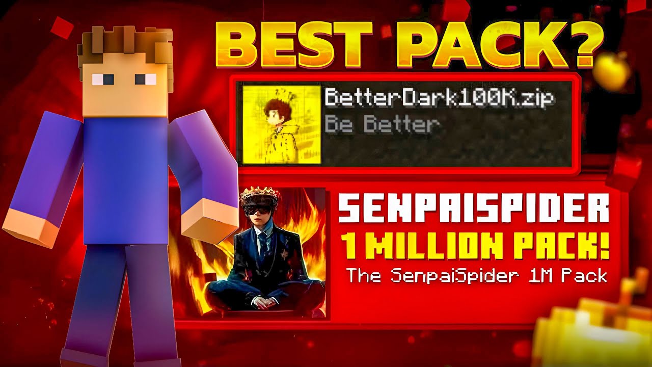 Senpaispider vs DarkWeb Texture Pack Battle ?? | who is Best ?? |🔥| best PvP packs #minecraft