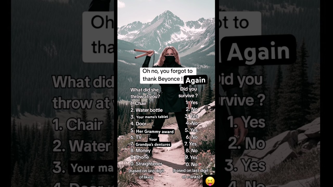 О нет, ты забыл поблагодарить Бейонсе! Снова!