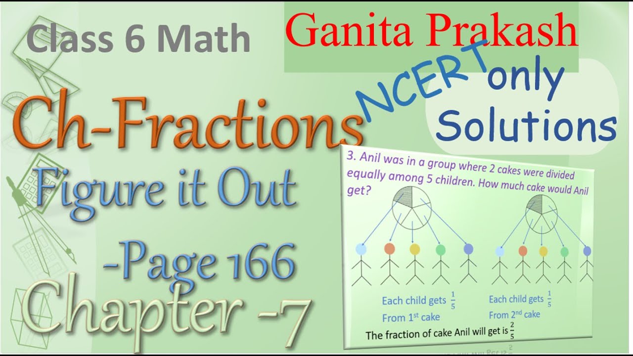 GANITA PRAKASH Class 6 Math Chapter 7 Fractions Figure it Out PGNO 166 ...
