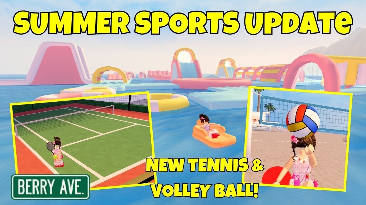 *NEW* SUMMER SPORTS UDPATE *Tennis Location, Inflatable Pool & Volleyball* Berry Avenue 🏠 RP |Roblox