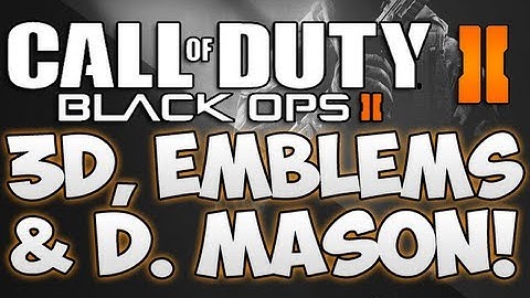 "Black Ops 2" - NEW CAMPAIGN CHARACTER & "Emblem Editor"!
