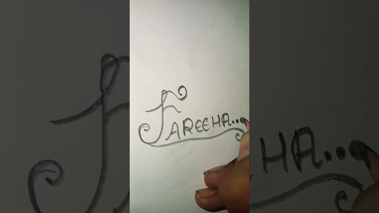 fareeha name calligraphy