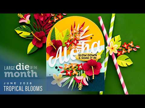 Spellbinders June 2026 Large Die of the Month – Tropical Blooms