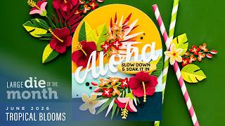 Spellbinders June 2026 Large Die of the Month – Tropical Blooms