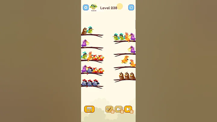 Bird Sort Colour GAMEPLAY LEVEL 238🔥Subscribe Channel@8-Bit games🔥