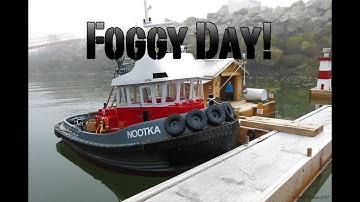 Nootka the Scale RC Logging Tugboat at "Little Harbour" on a Rainy Day, Part 2!