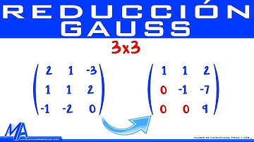 Reducción de matrices de 3x3 Método de Gauss