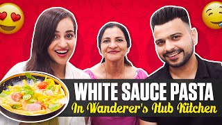 My first cooking in wanderers hub kitchen !! (white sauce pasta)