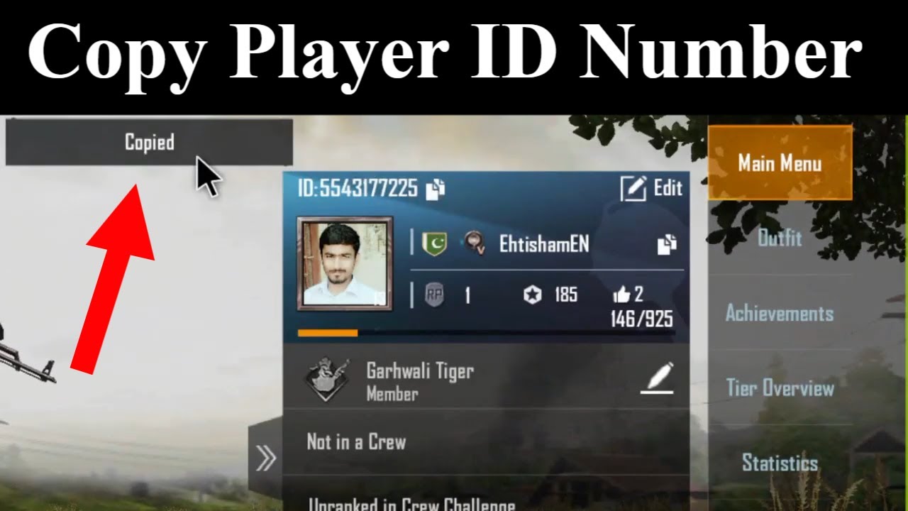 How to Copy Your PUBG Player ID - YouTube