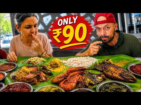This Government Canteen Serves The Best SEAFOOD Meal On A Banana Leaf For ONLY ₹90 in Kochi Kerala 😱