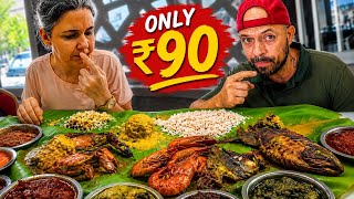 This Government Canteen Serves The Best SEAFOOD Meal On A Banana Leaf For ONLY ₹90 in Kochi Kerala 😱