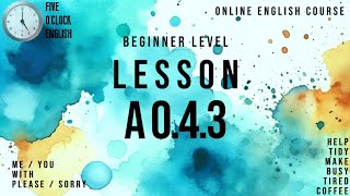 English for beginners. Lesson A 0.4.3