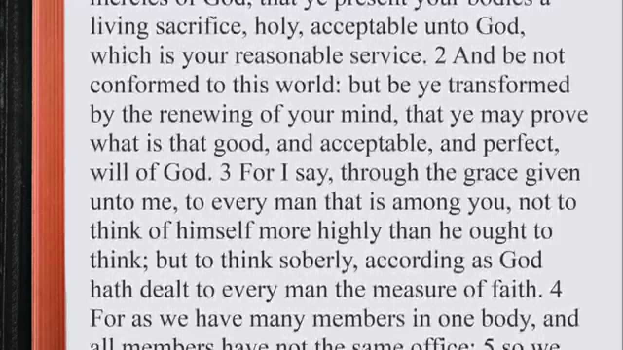 Romans 12 1 21 KJV Scripture Song Full Chapter YouTube Romans 12 1 21 KJV Scripture Song Full Chapter YouTube
