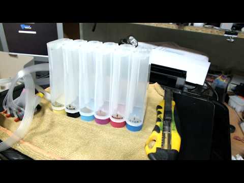 Как установить СНПЧ на EPSON TX650/T50/R290