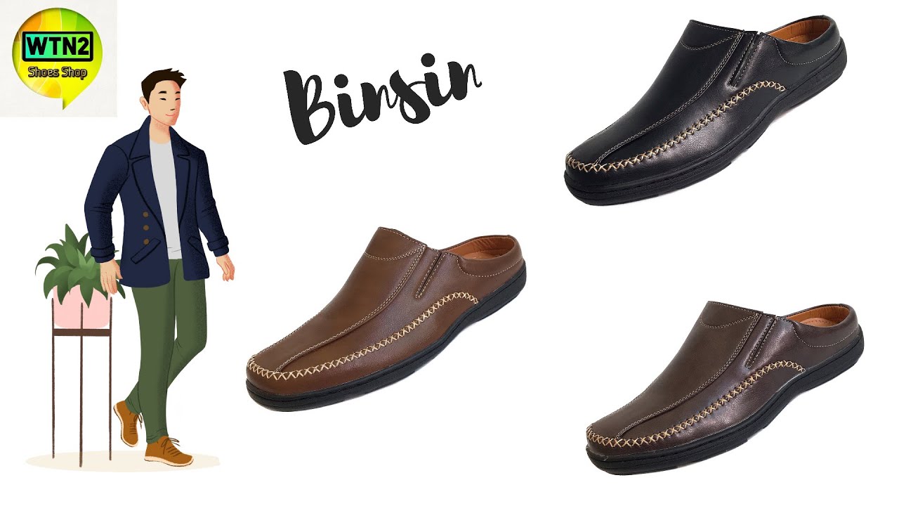 รองเท้าเปิดส้นชาย Binsin M5063 | Line : @INR9953G | WTN2 SHOES SHOP