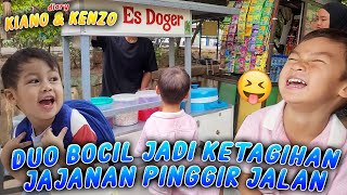 KIANO DAN KENZO MAKIN KESERINGAN JAJAN ES DAN CEMILAN PINGGIR JALAN