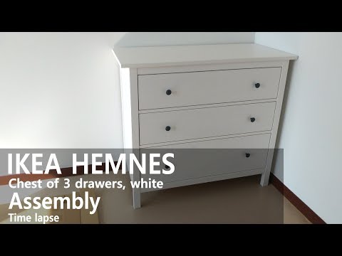 How to Assemble - IKEA 이케아 HEMNES 헴네스 3칸서랍장, 화이트 조립