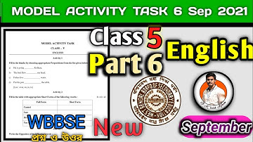 Class 5 English (ইংরেজি) Part 6 model activity task part iii Sept Ans #WBBSE@GKWithKiron