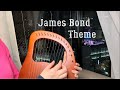 James bond theme  lyre harp cover with notes