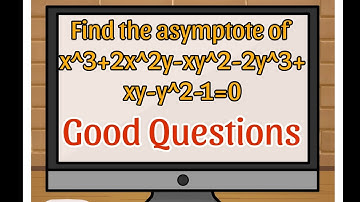 Find the asymptote of x^3+2x^2y-xy^2-2y^3+xy-y^2-1=0 #yourbscguide #bsc #ba