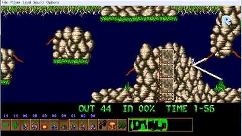 Lemmini - Lemmings Custom Level - Flipped Plains