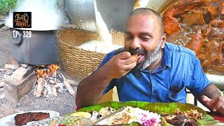 ഞണ്ട് വറ്റിച്ചതും കൊഞ്ച് വടയും ഇലയിൽ ഊണും | Spicy Crab Curry + Shrimps Vada + Banana Leaf Meals