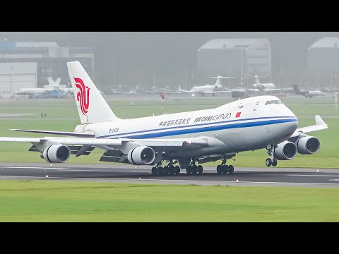 (4K) Air China Cargo HEAVIES landing & Take-off - Plane Spotting at Schiphol Amsterdam