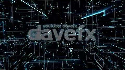 DAVE FX - Inside a 3D Blue Morphing Grid Animation Background Backdrop
